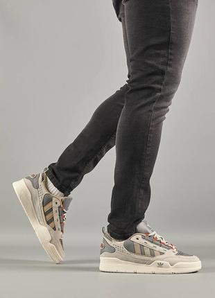 Чоловічі кросівки adidas originals adi2000 grey olive red1 фото