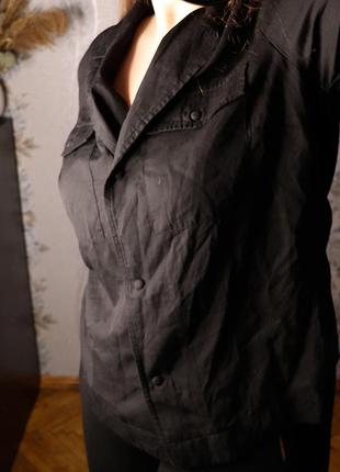 Новая черная рубашка с короткими рукавами, не тянется, размер 506 фото
