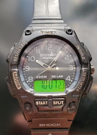 Timex ironman triathlon sshock 200m экстремальные мужские кварцевые часы10 фото