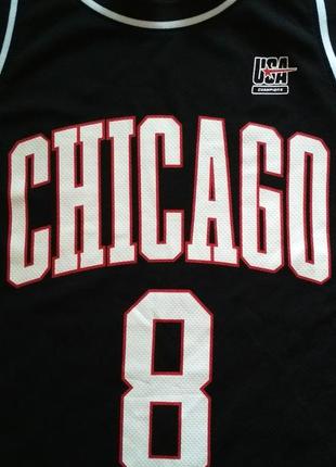 Мужская баскетбольная майка nba chicago bulls №8 (s-m) оригинал3 фото