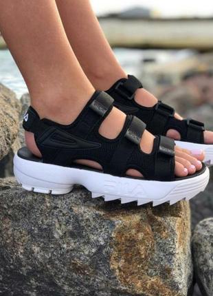 Босоніжки босоножки fila disruptor sandals сандалі сандалии1 фото