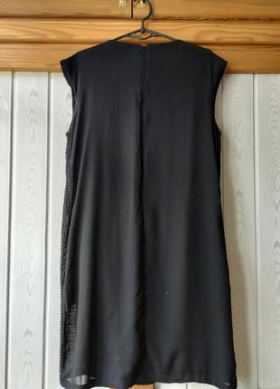 Эффектное черное бисерное платье reserved размер 402 фото