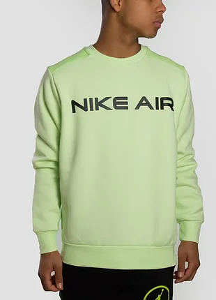 Подростковая кофта свитшот nike   air  fleece  lime black