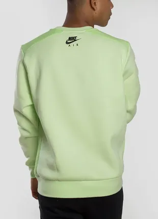 Подростковая кофта свитшот nike   air  fleece  lime black2 фото