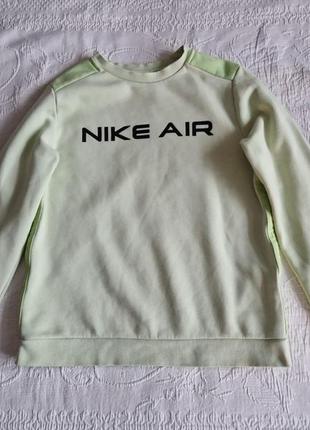 Подростковая кофта свитшот nike   air  fleece  lime black5 фото