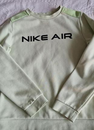 Подростковая кофта свитшот nike   air  fleece  lime black6 фото
