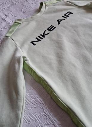 Подростковая кофта свитшот nike   air  fleece  lime black9 фото