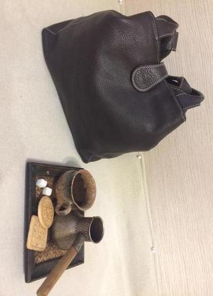 Кожаная качественная вместительная сумка vera pelle genuine leather italy4 фото