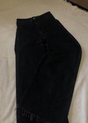 Джинси прямі з необробленим низом h&m