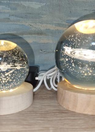 Светильник ночник подсветки "платочный шар" солнечная система3 фото