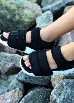 🔥удобные и стильные сандали adidas Calças sandals black сандалі босоніжки босоножки3 фото