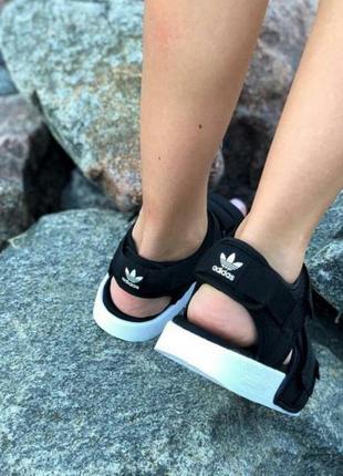 🔥удобные и стильные сандали adidas Calças sandals black сандалі босоніжки босоножки4 фото