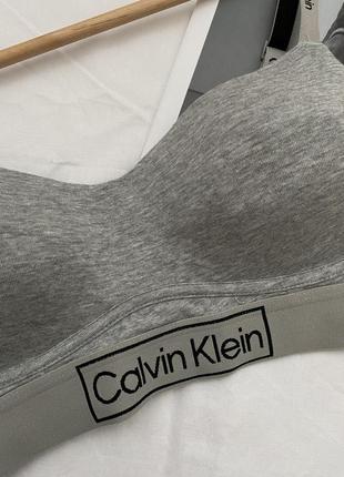 Хлопковый базовый бюстгальтер calvin klein5 фото