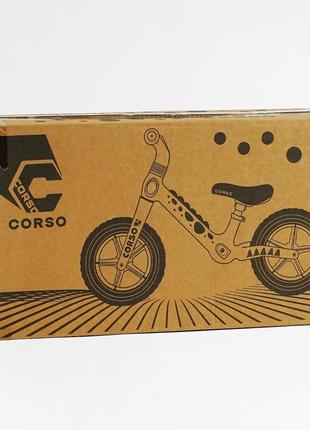 Дитячий біговел corso cs-12530 бірюзовий, колеса eva 12' дюймів із нейлоновою рамою та вилкою, велобіг2 фото