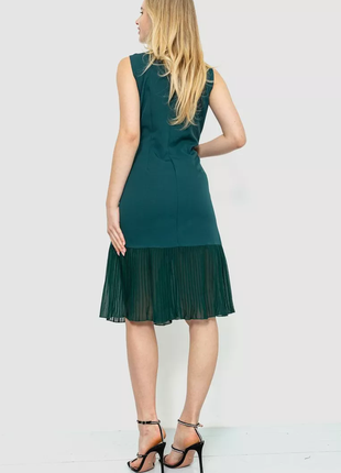 Сукня ошатна однотонна, колір зелений, 214r3284 фото