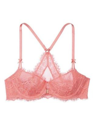 Бюстгалтер victoria's secret 70f 32ddd ніжно коралового кольору з мережива