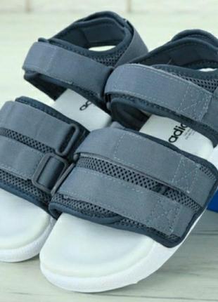 🔥зручні і стильні сандалі adidas adilette sandals grey сандалі босоніжки босоніжки