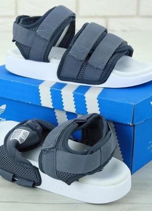 🔥зручні і стильні сандалі adidas adilette sandals grey сандалі босоніжки босоніжки2 фото