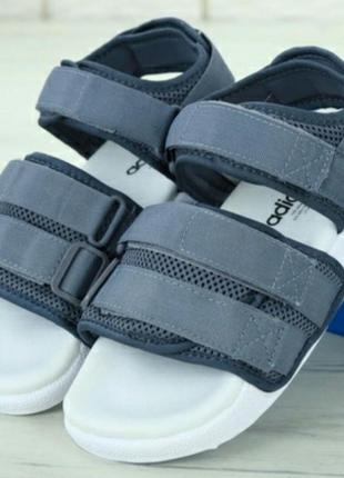 🔥зручні і стильні сандалі adidas adilette sandals grey сандалі босоніжки босоніжки5 фото