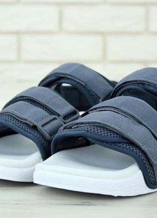 🔥зручні і стильні сандалі adidas adilette sandals grey сандалі босоніжки босоніжки4 фото