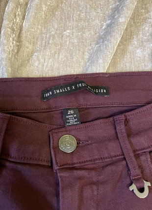 Крутые бордовые джинсы true religion, 268 фото