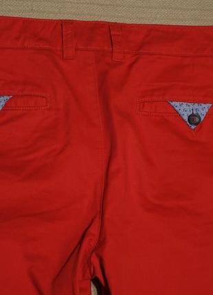 Эпатажные ярко-красные неформальные х/б брюки - чиносы maddison weekend англия 32/349 фото