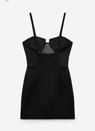 Чорна сукня  з корсетом zara міні вечірня коротка розмір s-m нова3 фото