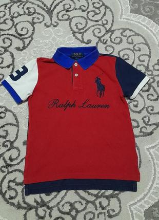 Фирменное хлопковое поло красного цвета polo ralph lauren, молниеносная отправка