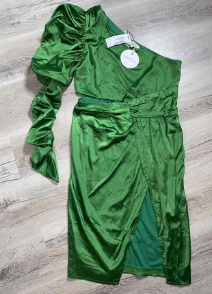 Сукня на одне плече плаття з одним об’ємним рукавом boohoo, xl4 фото