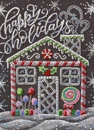 Набір для вишивки бісером на полотні абрис арт "цукрова глазур" амв-071