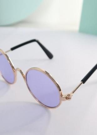 Окуляри для собак pet style 8 см фіолетові