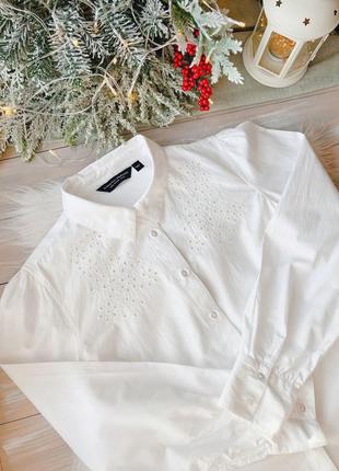 Белая рубашка блуза1 фото