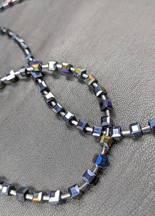 Украшения из стеклянных кубиков в стиле coeur de lion.