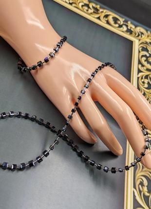 Украшения из стеклянных кубиков в стиле coeur de lion.