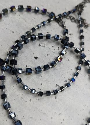 Украшения из стеклянных кубиков в стиле coeur de lion.