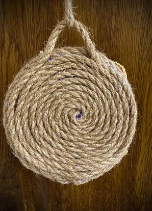 Плетене панно із житньої соломи 22 см2 фото