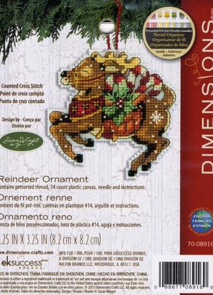 Набор для вышивки dimensions 70-08916 олень reindeer ornament2 фото