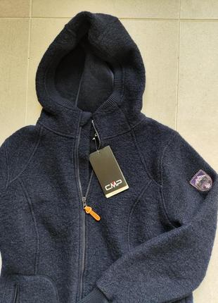 Новое шерстяное пальто cmp wooltech куртка италия полупальто шерсть 75% парка с капюшоном8 фото