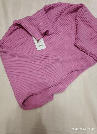 Теплий в'язаний костюм зі спідницею