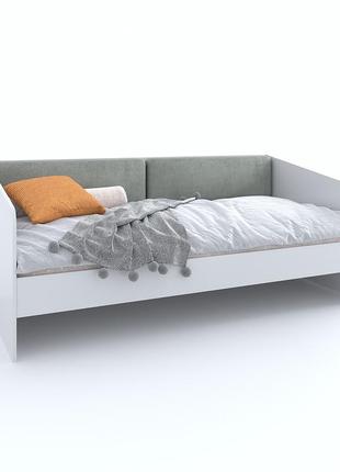 Детская односпальная кровать лайт 800х2040х850 мм серый2 фото