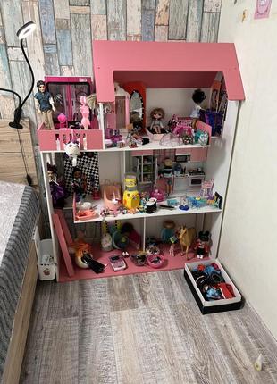 Дом для кукол lol куклы мебель