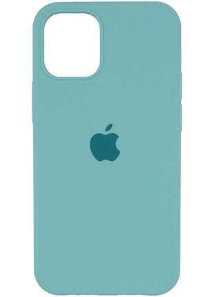 Уцінка чохол silicone case full protective (aa) для apple iphone 13 pro max (6.7") естетичний дефект / бірюзовий / marine green