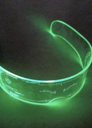 Очки с подсветкой в стиле,киберпанк неоновые очки,светящиеся очки9 фото