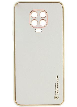 Шкіряний чохол xshield для xiaomi redmi note 9s / note 9 pro / note 9 pro max білий / white