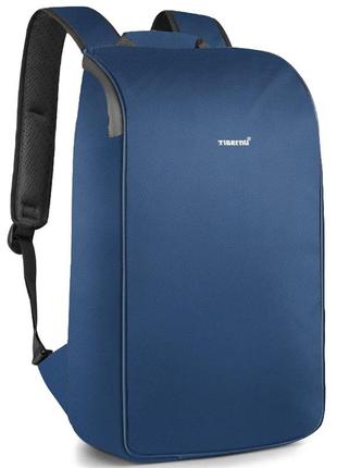 Рюкзак міський антизлодій tigernu t-b3385 для ноутбука 15.6" з usb об'єм 22л. синій (кодовий замок і сумка в подарунок)7 фото