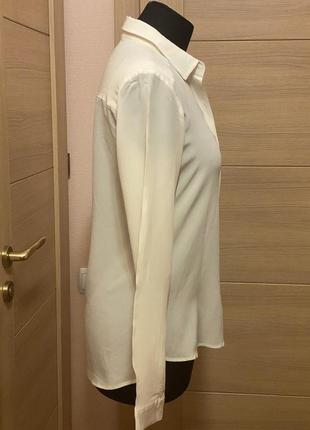 Нова стильна шовкова брендова блуза сорочка eterna айворі на 44, 46 розмір або с, м5 фото