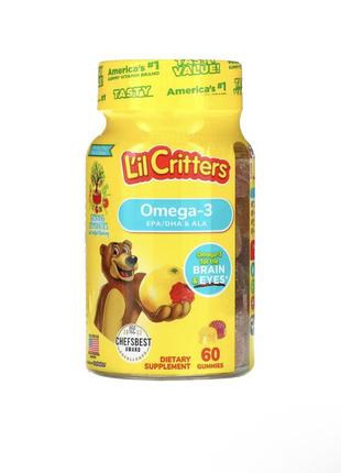 Omega-3 для дітей - 60 шт - l’il critters- омега 3