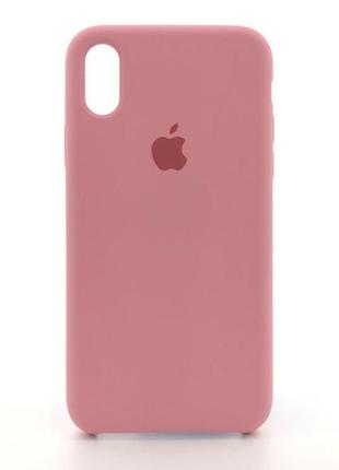 Силіконовий чохол apple silicone case iphone x-xs pink (рожевий)