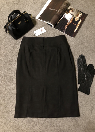 Новая, очень красивая фактурная деловая юбка, карандаш шоколадный от next, р. м-l4 фото
