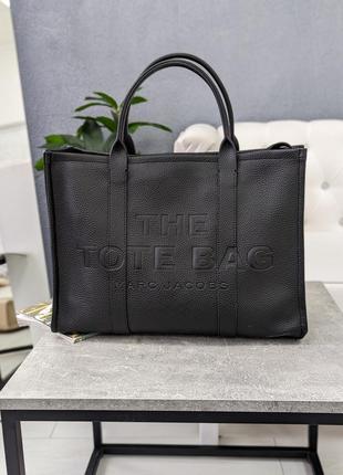 Сумка женская марк джейкобс саквояж черный marc jacobs large tote bag